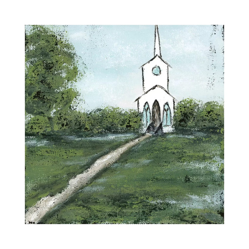 Little Country Church by Ashley Bradley - Print on Canvas, Wrapped Canvas, 30.48 cm H x 30.48 cm W