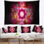 Tapisserie fleur abstraite à fleur de couleur rose-28497789