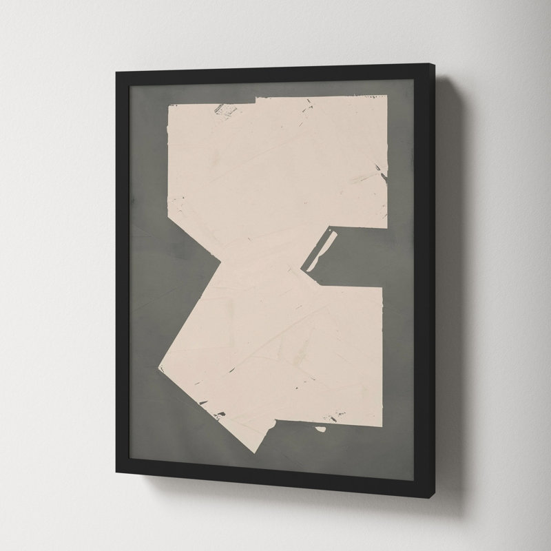 Equipoise In Greige III by Ivo Stoyanov, 16" W x 20" H, Black