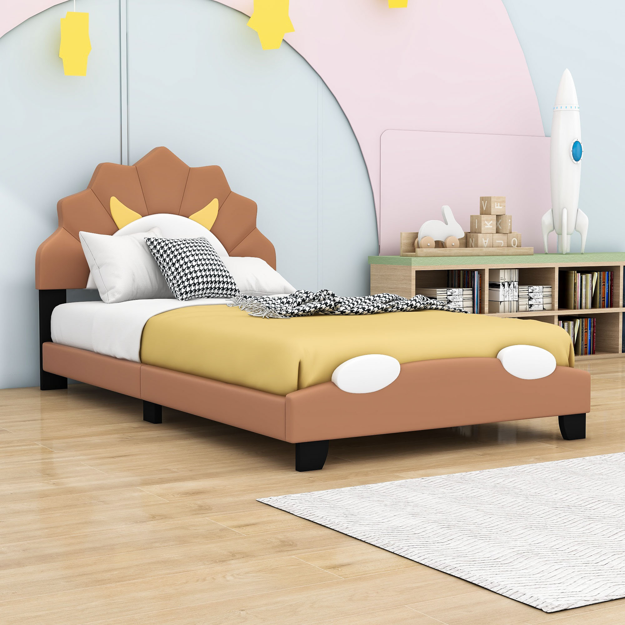 Latitude Run® Janeigh Vegan Leather Platform Bed 