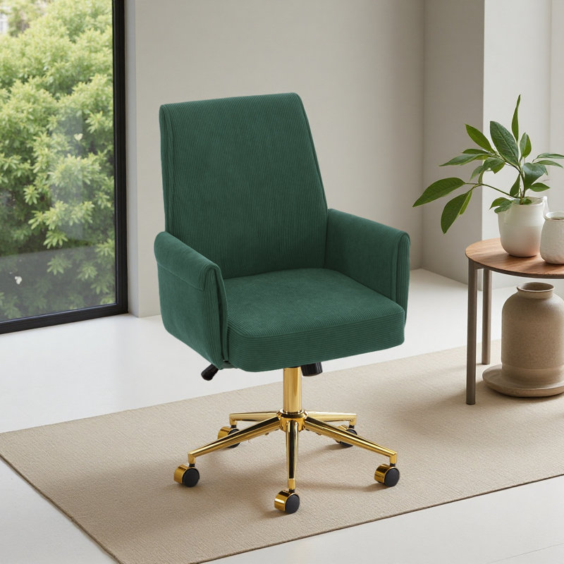 Mid-Back Liftable Office Chair And Ergonomically Designed, Is An Excellent Choice For Working, Studying Or Relaxing, Green