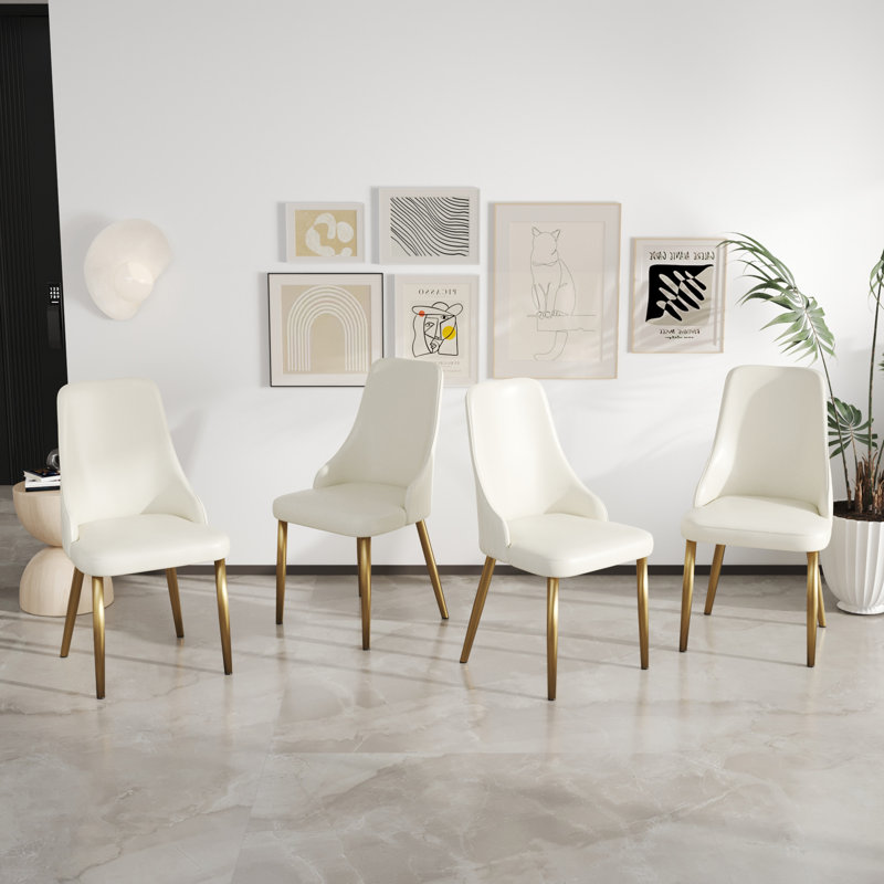 Chaise de salle à manger Zirui, Beige