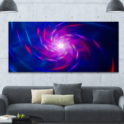 « blue tourbillon fractal spirales », reproduction d’impression sur toile tendue