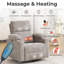 Fauteuils inclinables électriques avec appui-tête et accoudoirs réglables, avec fonctions de massage et de chauffage-295032905