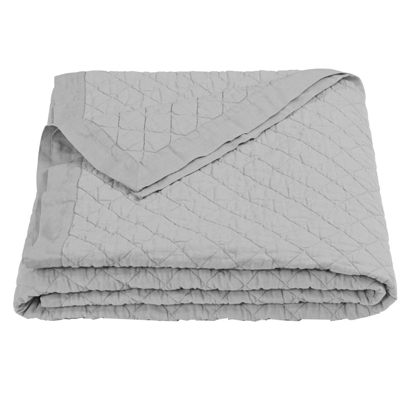 Courtepointe 1 pièce Diamond Linen, Courtepointe de très grande taille, Gris