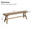 Banc en bois massif Farmhouse avec design mortaise et tenon minimaliste-1752175431