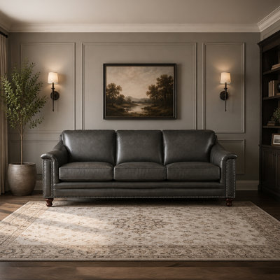 Alpert 91.5'' Leather Sofa