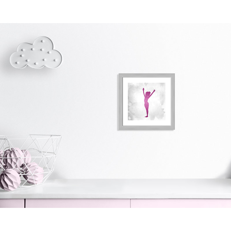 Gymnastique 2, H 18 po x l 18 po x P 0,63 po, Encadré plat argent