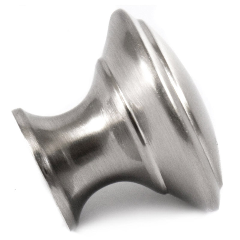 Poignée ronde de 1 1/4 po de diamètre, Nickel brossé