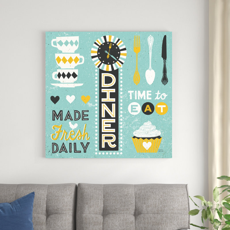 " Retro Diner Pattern I " by Michael Mullan, 36" H x 36" W 
