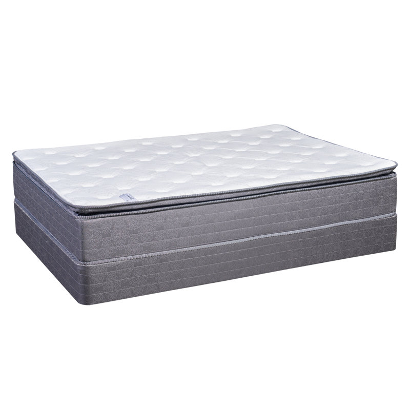 Alwyn Home Oregon 18'' Plush Hybrid Mattress and Box Spring, Twin