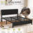 Genard Bed Frame Linen Upholstered Headboard with Nailhead Trim Heavy-Duty Full Size Platform with Strong Metal Slats, No Box Spring Needed, Under Bed Storage-441597582-446134013