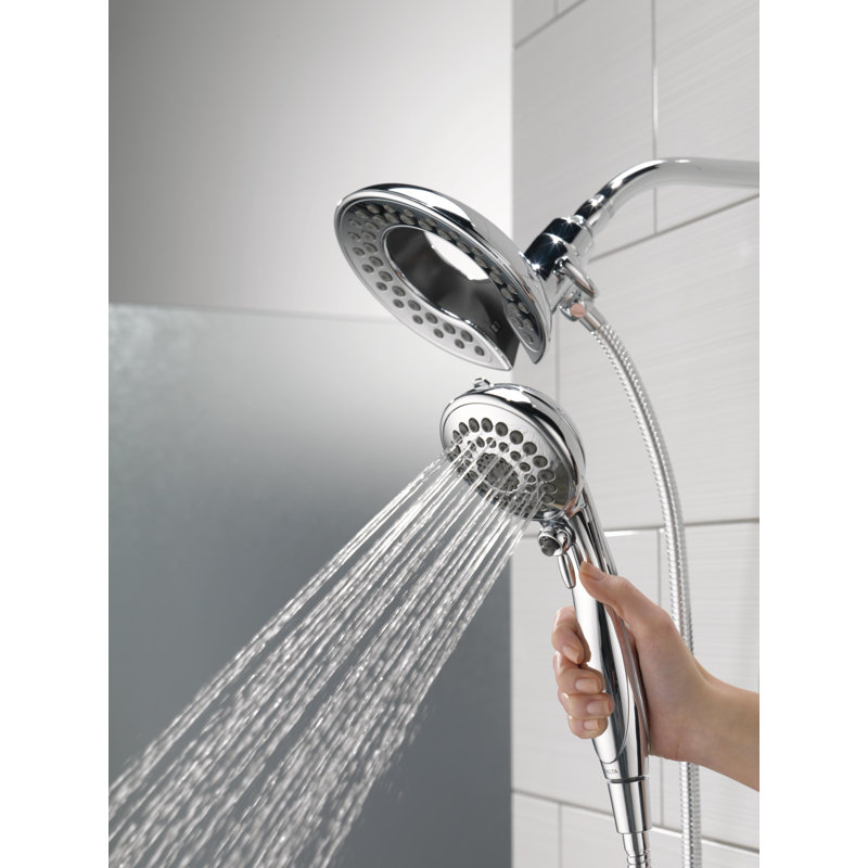 Universal Showering Components Full/Standard Dual Shower Head, Chrome