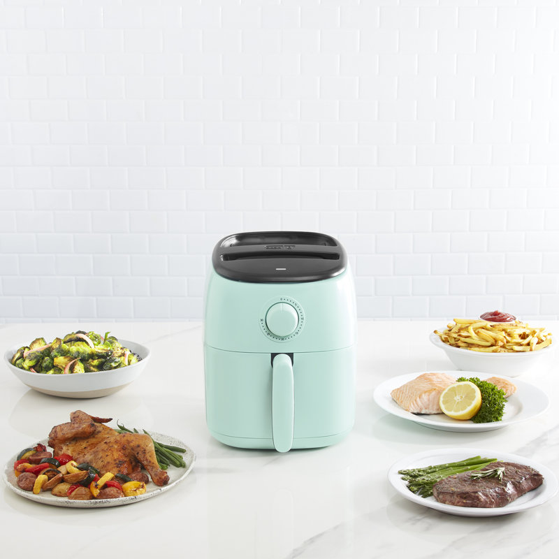 Dash Express 2.6 Quart Tasti-Crisp Air Fryer, Aqua