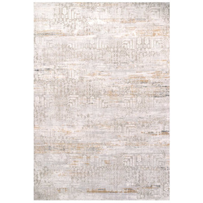 Aukai Distressed Mottled Grey Area Rug