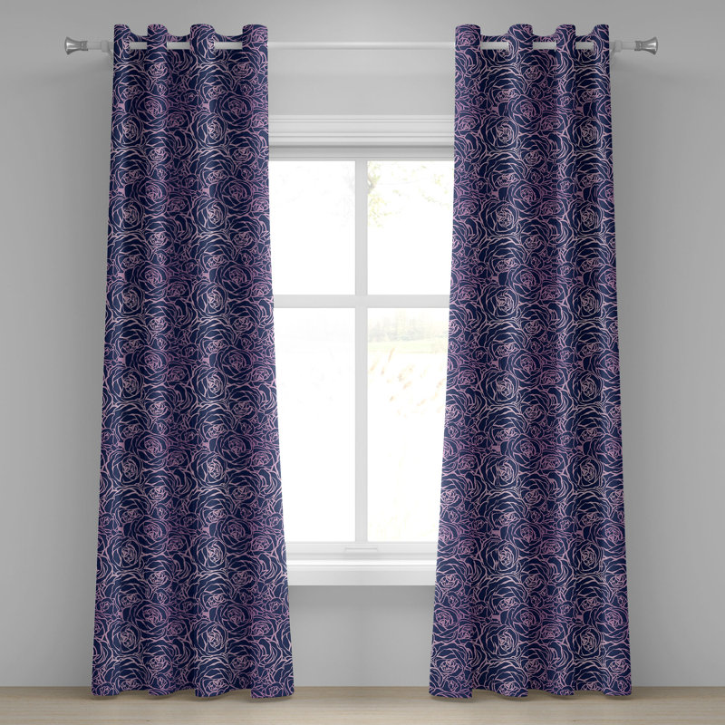 Rideau à œillets Astoria Grand Floral, L 50 po x L 108 po
