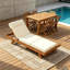 Méridienne pliable en bois d'acacia avec dossier réglable-357063623