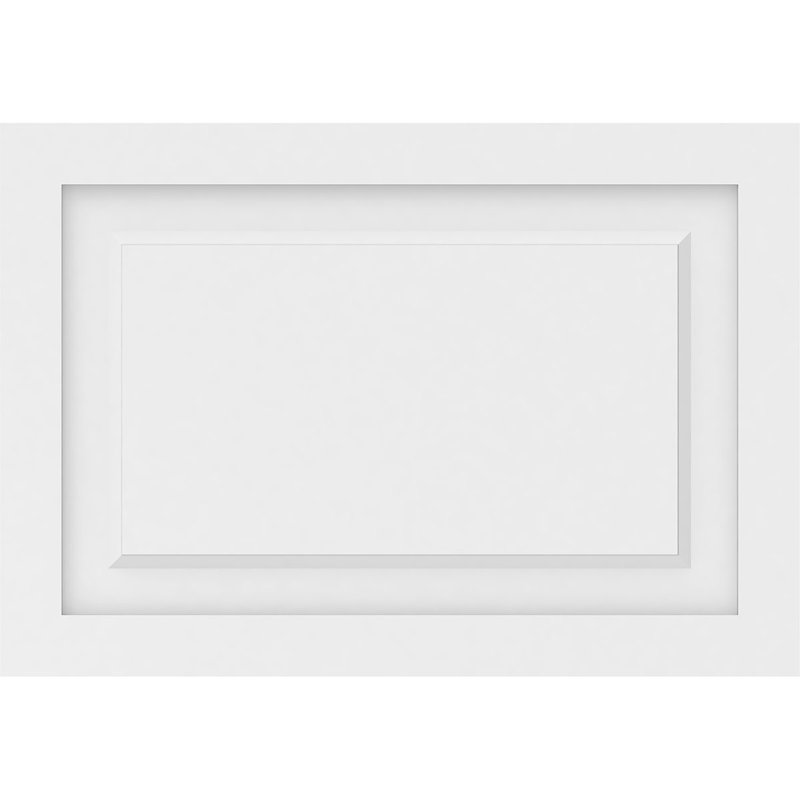 Panneau mural Harrison 3D en blanc, H 18 po x l 26 po x P 0,63 po