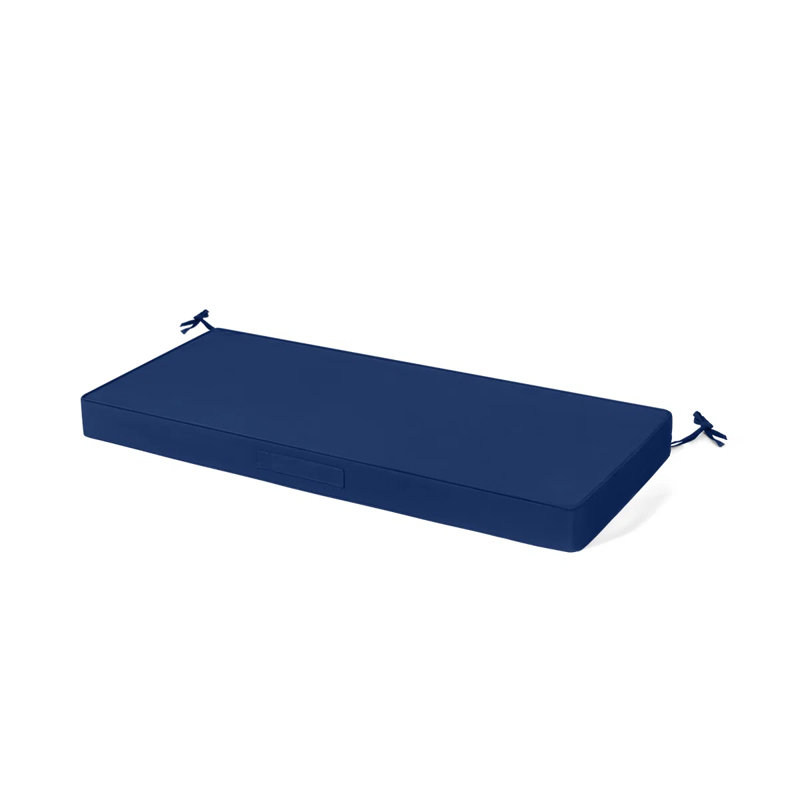 Outdoor Bench Cushion, 42 x 18 x 3 in, with Removable Cover, Waterproof, UV-Resistant, and Anti-Slip with Ties,navy blue