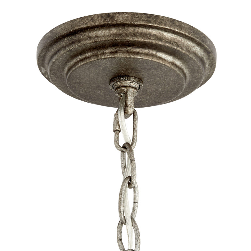 Lustre tambour à 4 lumières Fager, Argent antique
