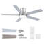 Élégant ventilateur de plafond encastré blanc / noir de 42 po / 52 po avec 5 pales réversibles, un moteur à courant continu silencieux et une télécommande-1630774642-1630232301