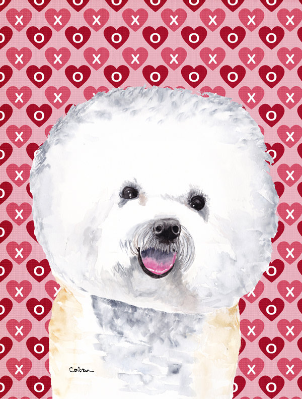 Drapeau de jardin Varastad, Bichon frisé