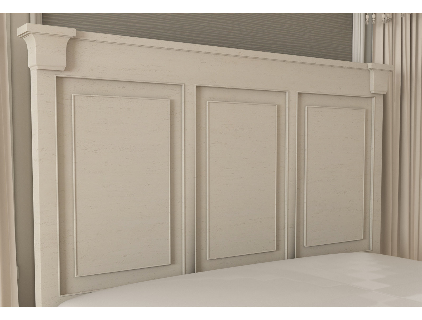 Mahler Solid Wood Storage Bed, King, Cotton-hued
