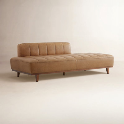 Novi Genuine Leather Chaise Lounge
