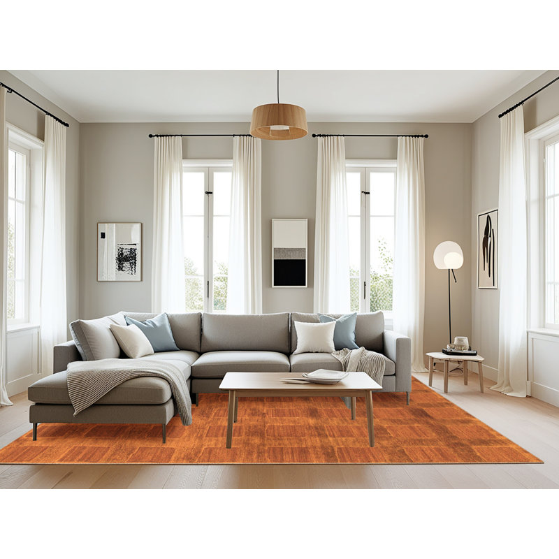 Tapis orange abstraits 1457, Rectangle 8 pi x 10 pi