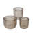 3 Piece Smoke Glass Candle Holder Set-104007384