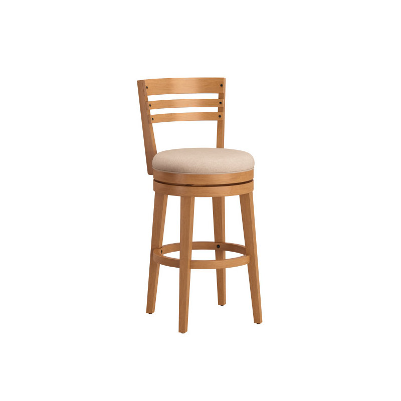 Sadeer Swivel Upholstered Counter Stool with Solid Wood Frame, Bar Stool  (30.25" Seat Height)