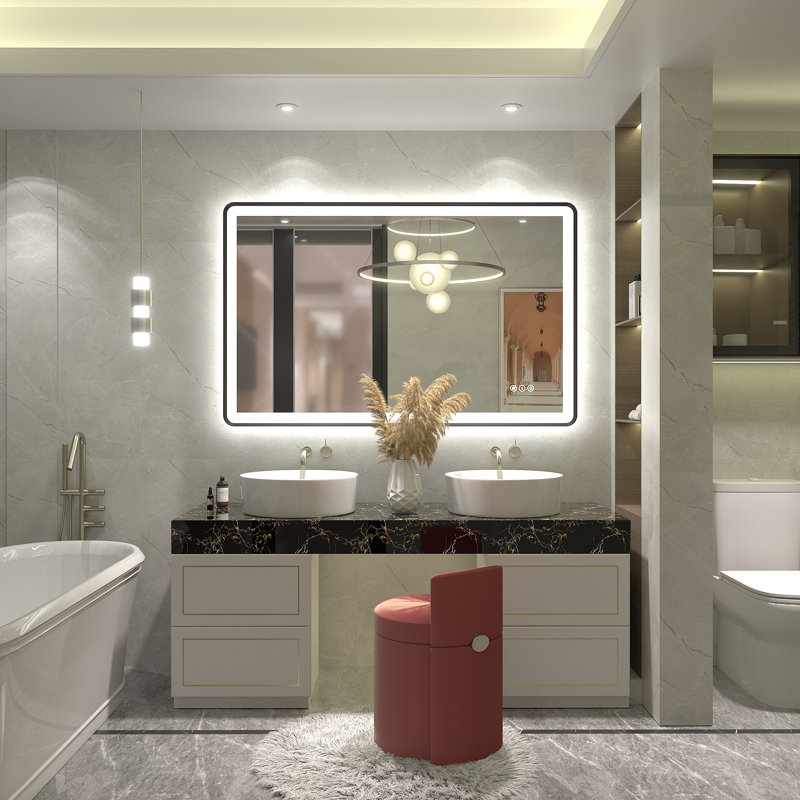 Miroir de salle de bain / meuble-lavabo Aevar, 48 po x 30 po