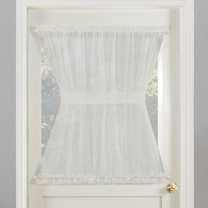 Panneau de rideau transparent avec passe-tringle Wayfair Basics®, Coquille d'oeuf, l 59 po x L 72 po