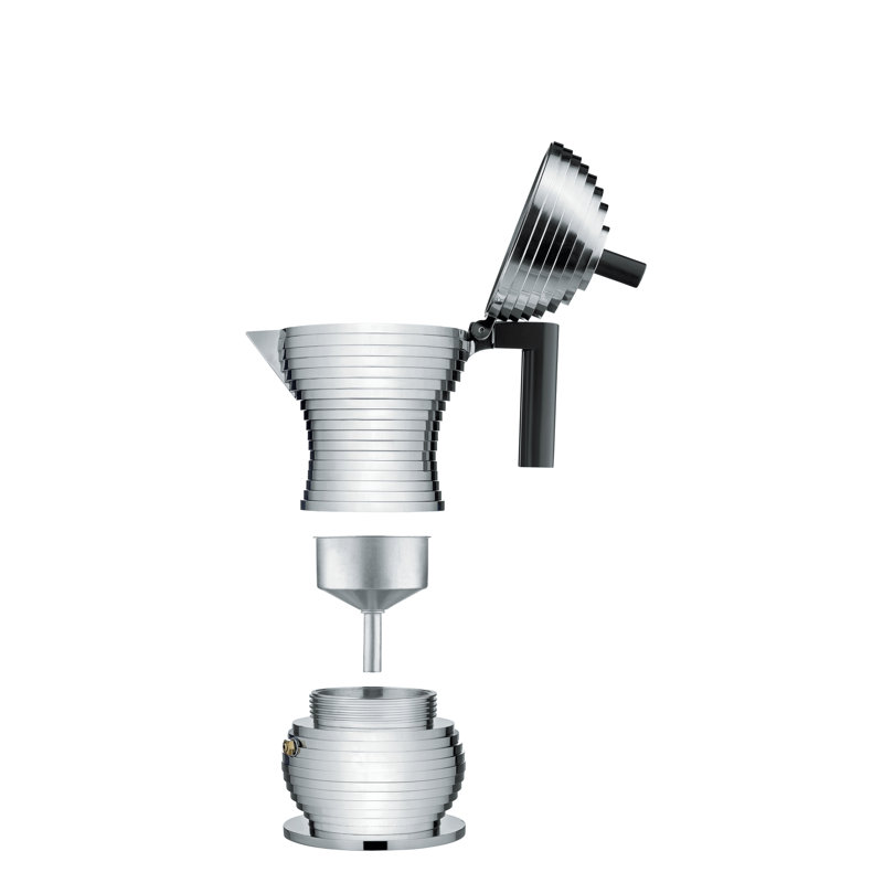 Pulcina Espresso Coffee Maker, 3 Cup, Black