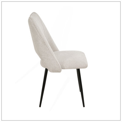 4-Chair Set Combination, Modern And Simple, With High Resilience Filling, Metal Legs, Adjustable Feet, Suitable For Kitchens And Dining Rooms