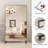 67X40 Inch Oversized Floor Mirror, Black Square Hanging Mirror With Wheels, Metal Frame, High - Quality