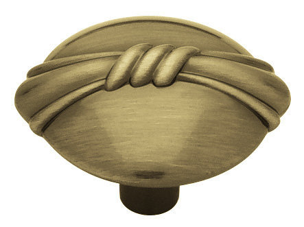 (5 Pack) 1-3/16 inch Bundled Reed Knob Antique Bronze