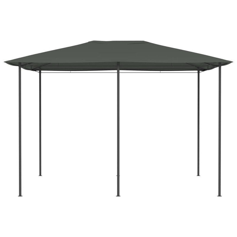 Penzance 4m W x 3m D Steel Patio Gazebo, Anthracite