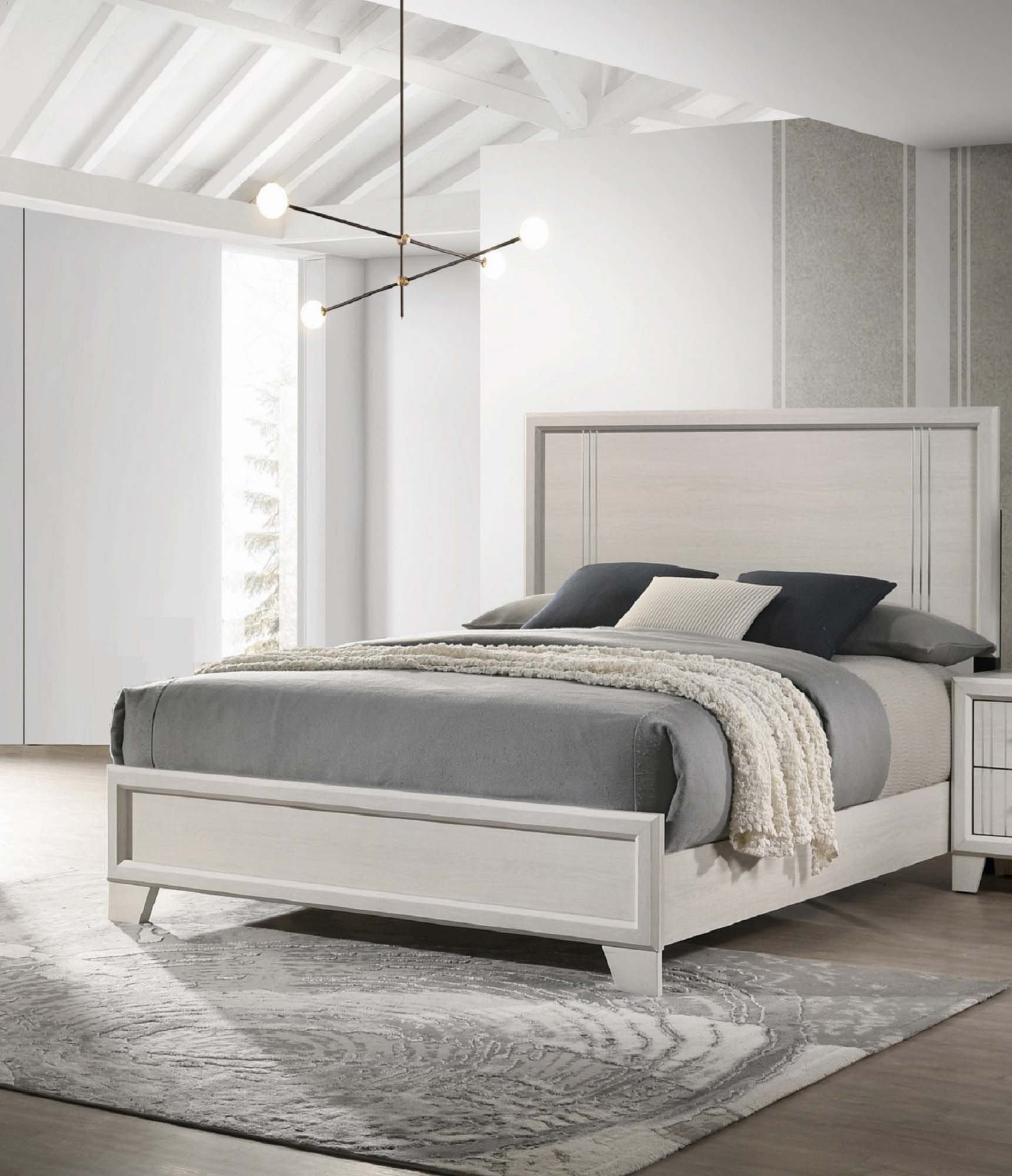 Red Barrel Studio® Contemporary 1Pc Panel Bed Wooden Bedroom Furniture ...