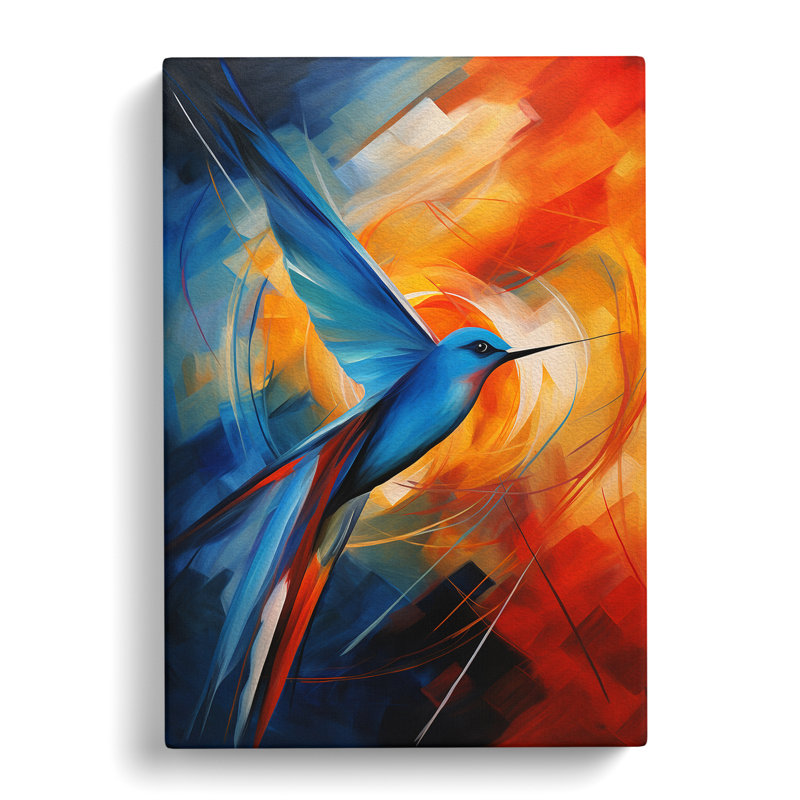 Swallow Abstract - Wrapped Canvas, 76cm H x 50cm W x 3cm D