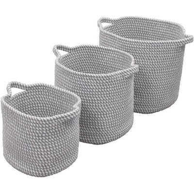 Fabric 3 Piece Basket Set