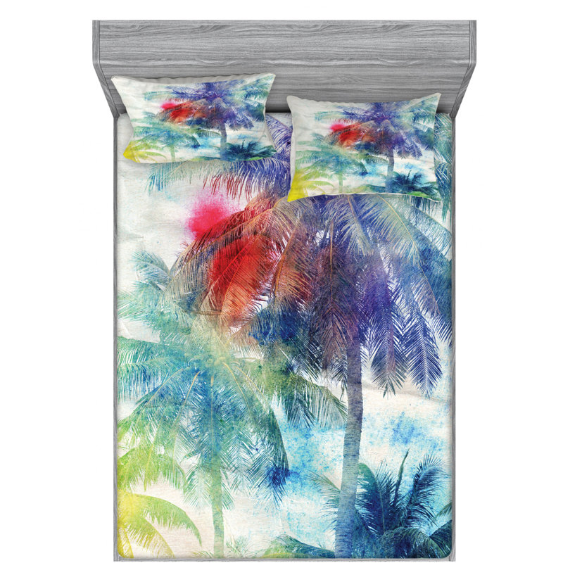 Microfiber Sheet Set, Queen Sheet Set with Fitted Sheet