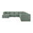Quinterrious MINIMORE Modern Style 120" Wide Modular Corner Sectional with Ottoman and USB-1201063066