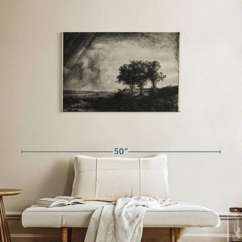 Alvord les trois arbres, H 24 po x l 36 po