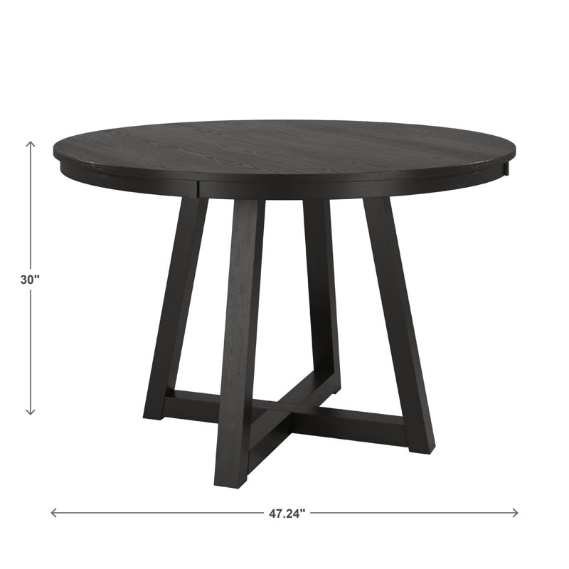 Table de salle à manger Cipolla, Chêne noir