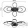 LED Ceiling Light Modern Dimmable in Butterfly-shaped Design 66 cm