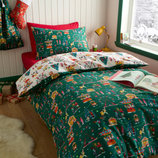 Christmas Fairground Cotton Duvet Cover Set