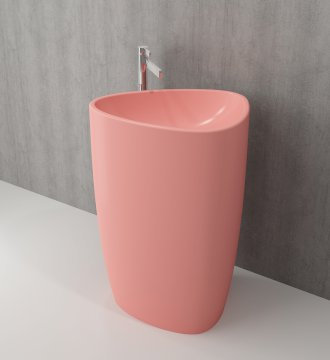 Etna Monoblock Basin 0TH - 86x58x44cm, Matte Salmon