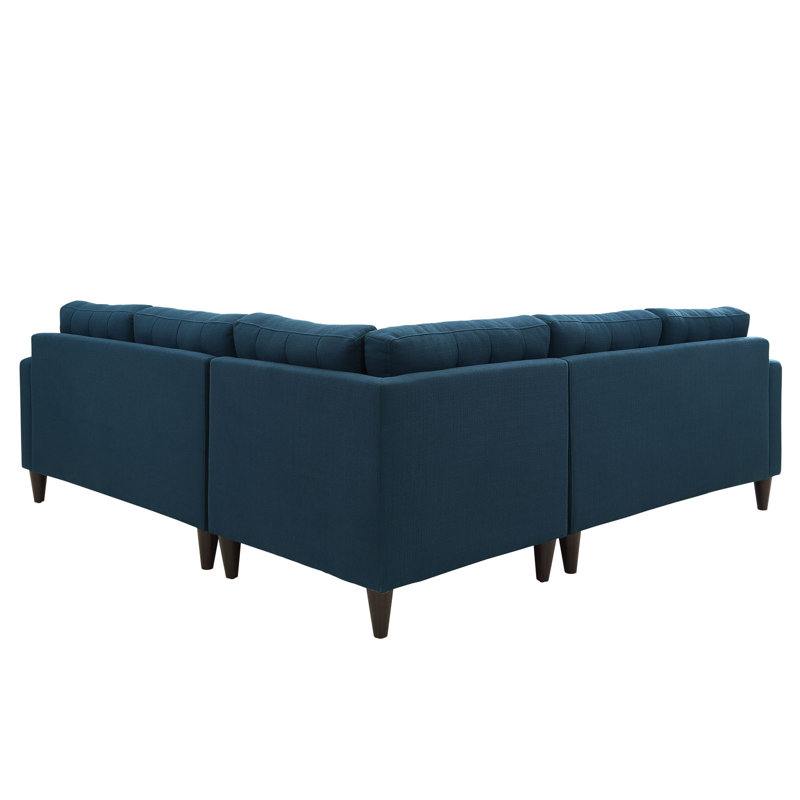 Ensemble de canapé modulaire en tissu 3 pièces Empress, 100% polyester azur