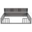 Lit de plancher gris avec garde-corps et rangement pratique sur le côté gris-1050599914-1050599919